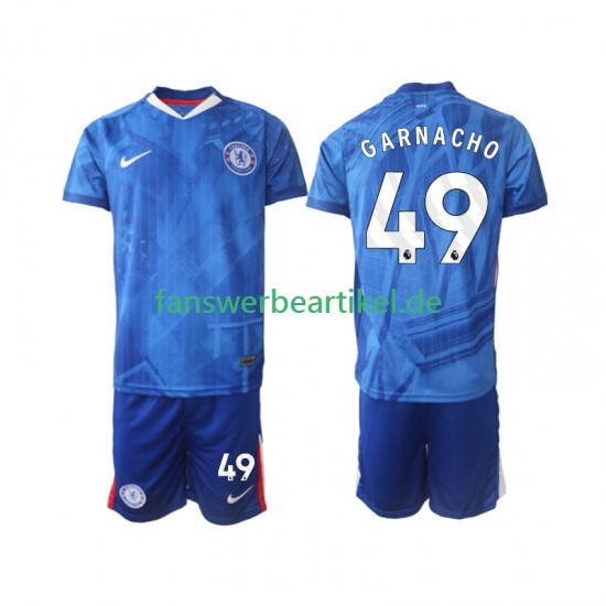 Alejandro Garnacho 49 Trikot Chelsea Kinder Heimausrüstung 2025-2026 Kurzarm