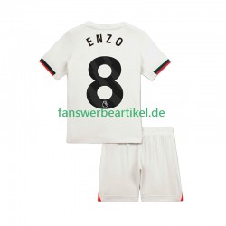 Enzo Fernandez 8 Trikot Chelsea Kinder Auswärtsausrüstung 2025-2026 Kurzarm