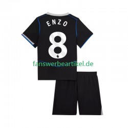 Enzo Fernandez 8 Trikot Chelsea Kinder Ausweich ausrüstung 2025-2026 Kurzarm