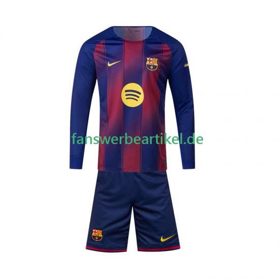 Trikot FC Barcelona Kinder Heimausrüstung 2025-2026 Langarm