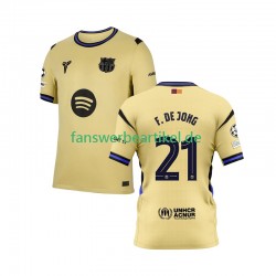 Frenkie de Jong 21 Champions League Trikot FC Barcelona Herren Auswärtsausrüstung 2025-2026 Kurzarm