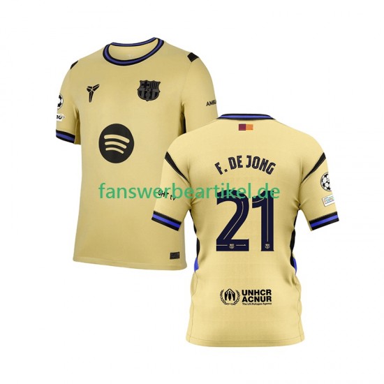 Frenkie de Jong 21 Champions League Trikot FC Barcelona Herren Auswärtsausrüstung 2025-2026 Kurzarm
