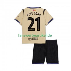 Frenkie de Jong 21 UCL Trikot FC Barcelona Kinder Auswärtsausrüstung 2025-2026 Kurzarm