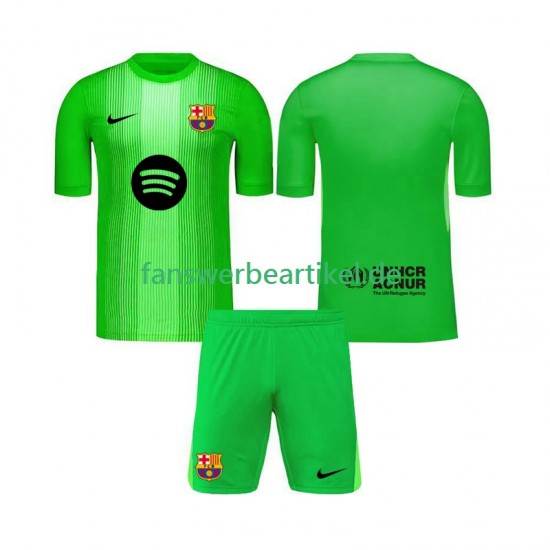 Torwart Trikot FC Barcelona Kinder Heimausrüstung 2025-2026 Kurzarm