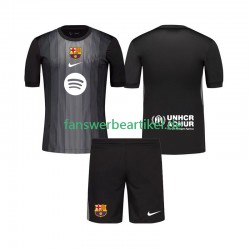 Torwart Trikot FC Barcelona Kinder Ausweich ausrüstung 2025-2026 Kurzarm