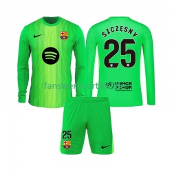Szczesny 25 Torwart Trikot FC Barcelona Kinder Heimausrüstung 2025-2026 Langarm