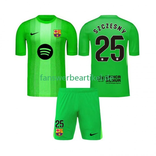 Szczesny 25 Torwart Trikot FC Barcelona Kinder Heimausrüstung 2025-2026 Kurzarm