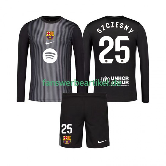 Szczesny 25 Torwart Trikot FC Barcelona Kinder Ausweich ausrüstung 2025-2026 Langarm