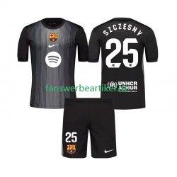 Szczesny 25 Torwart Trikot FC Barcelona Kinder Ausweich ausrüstung 2025-2026 Kurzarm