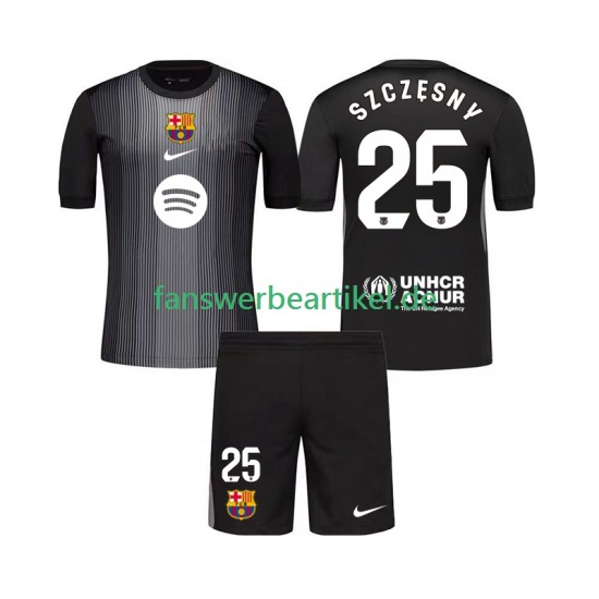 Szczesny 25 Torwart Trikot FC Barcelona Kinder Ausweich ausrüstung 2025-2026 Kurzarm
