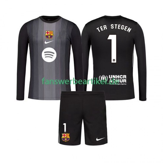 Ter Stegen 1 Torwart Trikot FC Barcelona Kinder Ausweich ausrüstung 2025-2026 Langarm