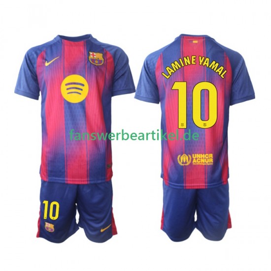 Lamine Yamal 10 Trikot FC Barcelona Kinder Heimausrüstung 2025-2026 Kurzarm