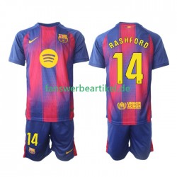 Marcus Rashford 14 Trikot FC Barcelona Kinder Heimausrüstung 2025-2026 Kurzarm