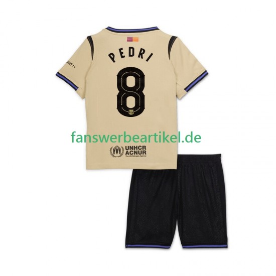 Pedri 8 UCL Trikot FC Barcelona Kinder Auswärtsausrüstung 2025-2026 Kurzarm