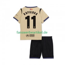 Raphinha 11 UCL Trikot FC Barcelona Kinder Auswärtsausrüstung 2025-2026 Kurzarm