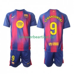 Robert Lewandowski 9 Trikot FC Barcelona Kinder Heimausrüstung 2025-2026 Kurzarm