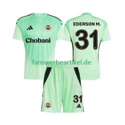Fenerbahce Ederson Moraes 31 Torwart Trikot Kinder Auswärtsausrüstung 2025-2026 Kurzarm