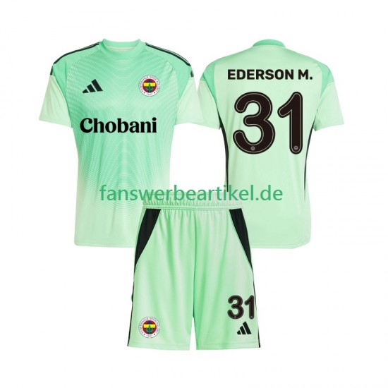 Fenerbahce Ederson Moraes 31 Torwart Trikot Kinder Auswärtsausrüstung 2025-2026 Kurzarm