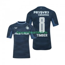 Quinten Timber 8 Trikot Feyenoord Rotterdam Herren Auswärtsausrüstung 2025-2026 Kurzarm