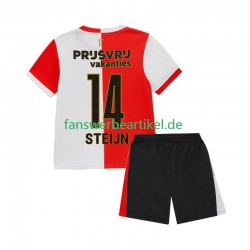 Sem Steijn 14 Trikot Feyenoord Rotterdam Kinder Heimausrüstung 2025-2026 Kurzarm