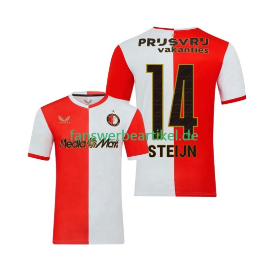 Sem Steijn 14 Trikot Feyenoord Rotterdam Herren Heimausrüstung 2025-2026 Kurzarm