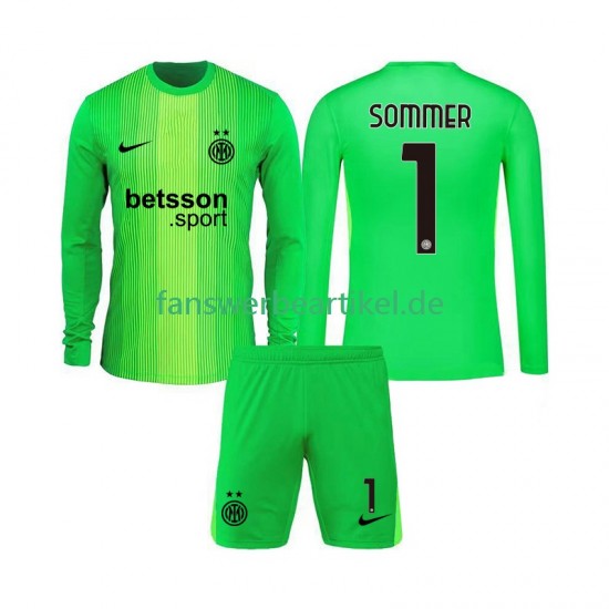 Yann Sommer 1 Torwart Trikot Inter Mailand Kinder Ausweich ausrüstung 2025-2026 Langarm