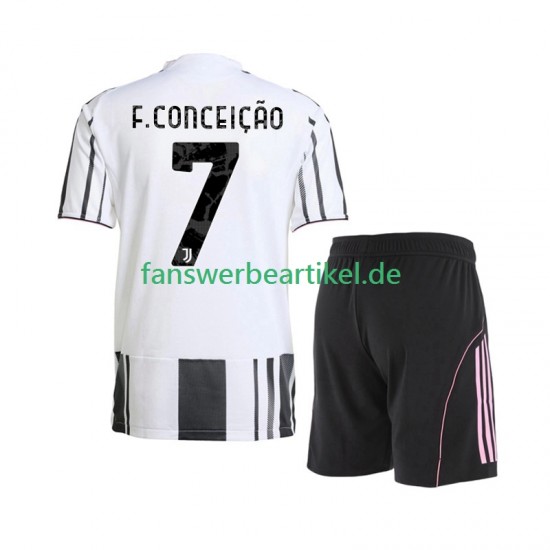 Francisco Conceicao 7 Trikot Juventus Turin Kinder Heimausrüstung 2025-2026 Kurzarm