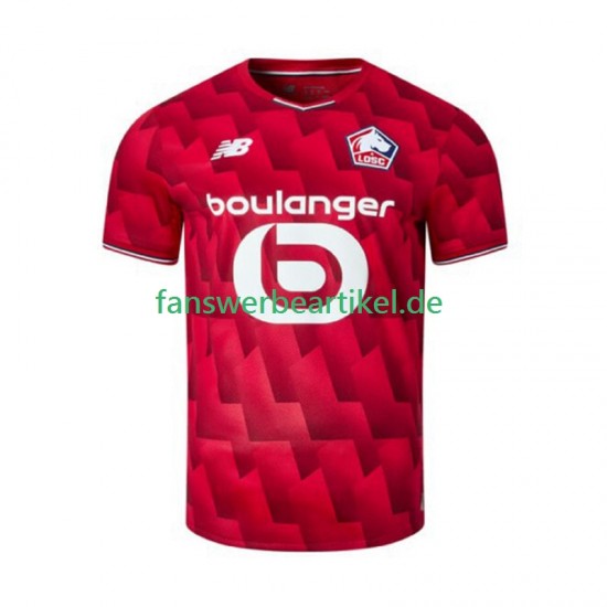 Trikot LOSC Lille Herren Heimausrüstung 2025-2026 Kurzarm