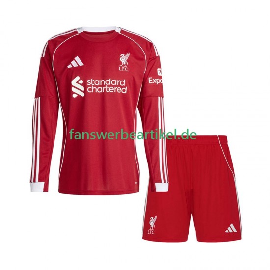 Trikot Liverpool Kinder Heimausrüstung 2025-2026 Langarm