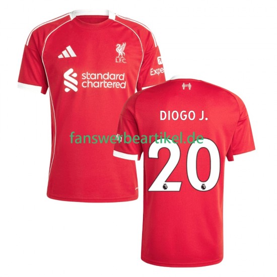 Diogo Jota 20 Trikot Liverpool Herren Heimausrüstung 2025-2026 Kurzarm