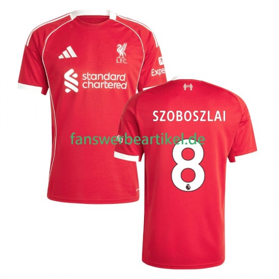 Dominik Szoboszlai 8 Trikot Liverpool Herren Heimausrüstung 2025-2026 Kurzarm