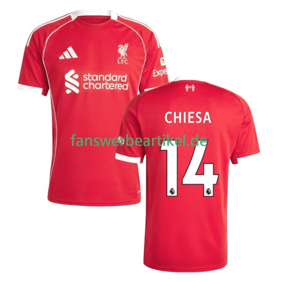 Federico Chiesa 14 Trikot Liverpool Herren Heimausrüstung 2025-2026 Kurzarm
