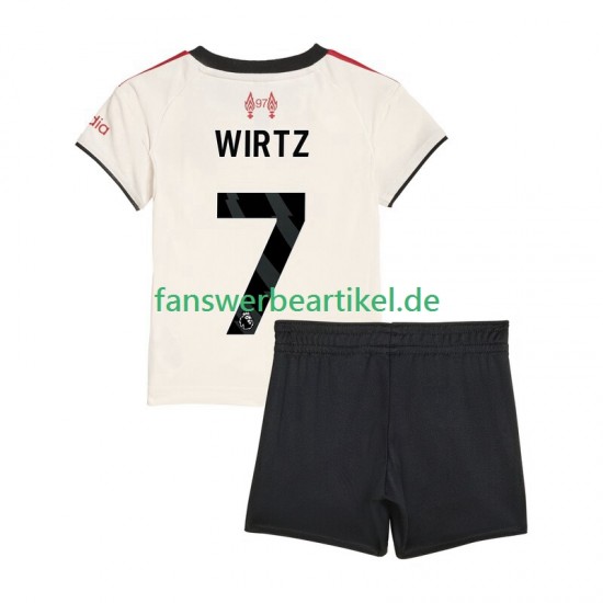 Florian Wirtz 7 Trikot Liverpool Kinder Auswärtsausrüstung 2025-2026 Kurzarm
