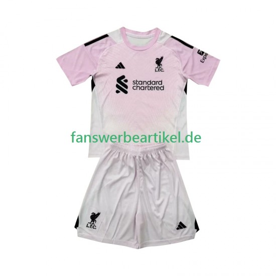 Torwart Trikot Liverpool Kinder Ausweich ausrüstung 2025-2026 Kurzarm