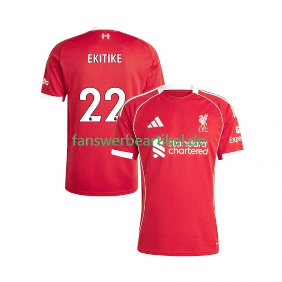 Hugo Ekitike 22 Trikot Liverpool Herren Heimausrüstung 2025-2026 Kurzarm