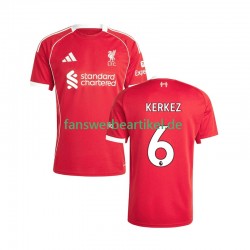Milos Kerkez 6 Trikot Liverpool Herren Heimausrüstung 2025-2026 Kurzarm