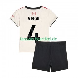 Virgil van Dijk 4 Trikot Liverpool Kinder Auswärtsausrüstung 2025-2026 Kurzarm