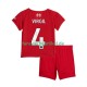 Virgil van Dijk 4 Trikot Liverpool Kinder Heimausrüstung 2025-2026 Kurzarm