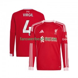 Virgil van Dijk 4 Trikot Liverpool Herren Heimausrüstung 2025-2026 Langarm