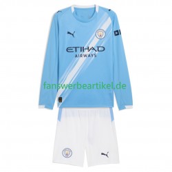 Trikot Manchester City Kinder Heimausrüstung 2025-2026 Langarm