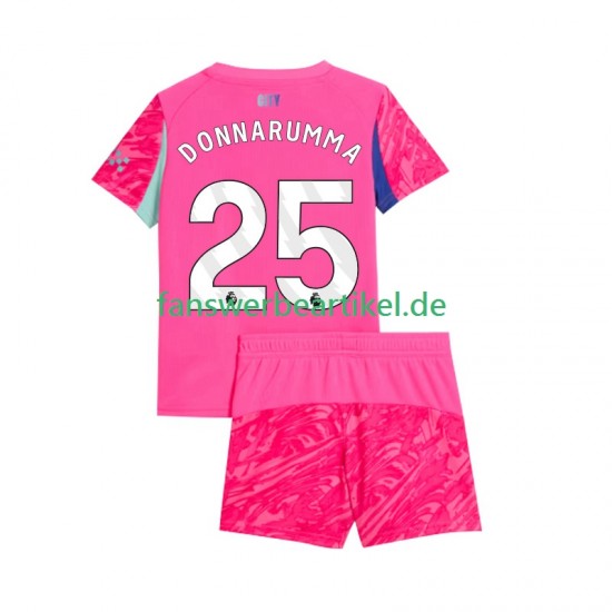 Gianluigi Donnarumma 25 Torwart Trikot Manchester City Kinder Auswärtsausrüstung 2025-2026 Kurzarm