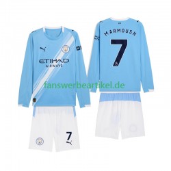 Omar Marmoush 7 Trikot Manchester City Kinder Heimausrüstung 2025-2026 Langarm