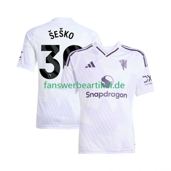 Benjamin Sesko 30 Trikot Manchester United Herren Auswärtsausrüstung 2025-2026 Kurzarm