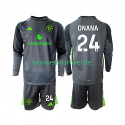 Andre Onana 24 Torwart Trikot Manchester United Kinder Auswärtsausrüstung 2025-2026 Langarm