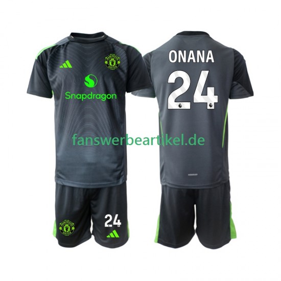 Andre Onana 24 Torwart Trikot Manchester United Kinder Auswärtsausrüstung 2025-2026 Kurzarm