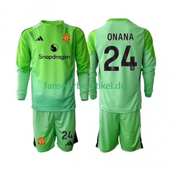Andre Onana 24 Torwart Trikot Manchester United Kinder Viertes ausrüstung 2025-2026 Langarm