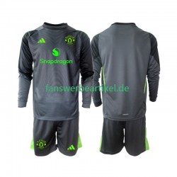 Torwart Trikot Manchester United Kinder Auswärtsausrüstung 2025-2026 Langarm