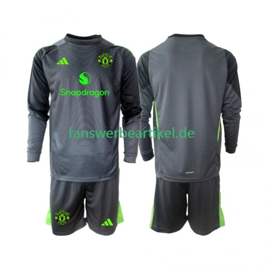 Torwart Trikot Manchester United Kinder Auswärtsausrüstung 2025-2026 Langarm