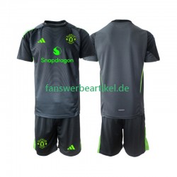 Torwart Trikot Manchester United Kinder Auswärtsausrüstung 2025-2026 Kurzarm