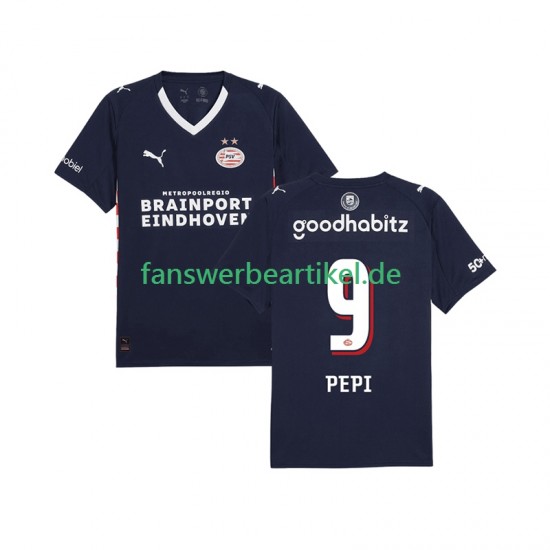 Ricardo Pepi 9 Trikot PSV Eindhoven Herren Auswärtsausrüstung 2025-2026 Kurzarm